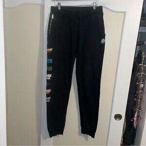 Billionaire Boys Club Black Multi Logo Jogger Sweatpants